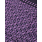 Dolce & Gabbana Purple Silk Pocket Square with geometric print and DG logo, handmade in Italy, 32×32 cm, luxury accessory.