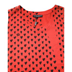 Dolce & Gabbana Red Cotton Sleeveless DG Heart Logo T-shirt