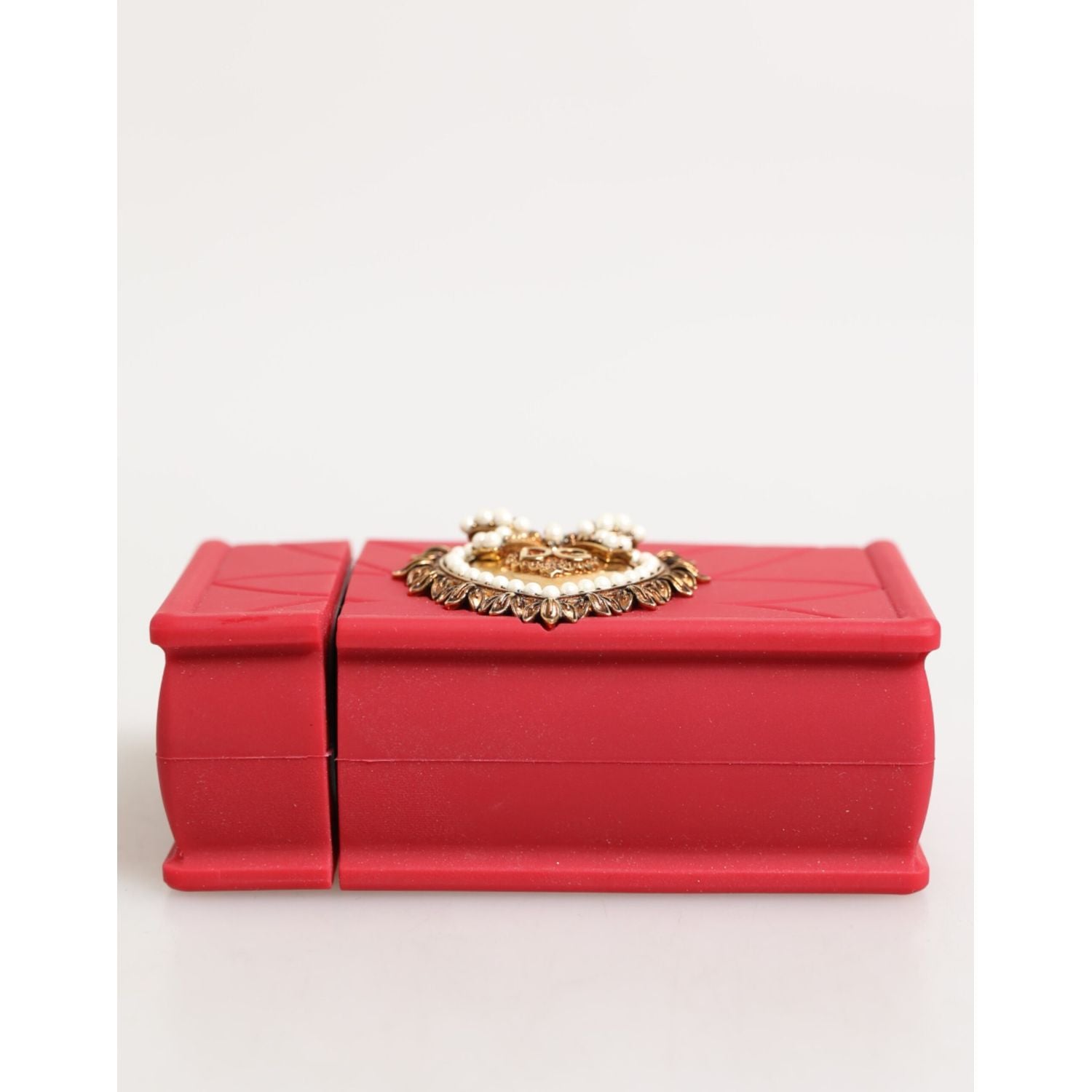 Dolce & Gabbana Red Silicone Devotion Heart Cover Bag Women Airpods Case