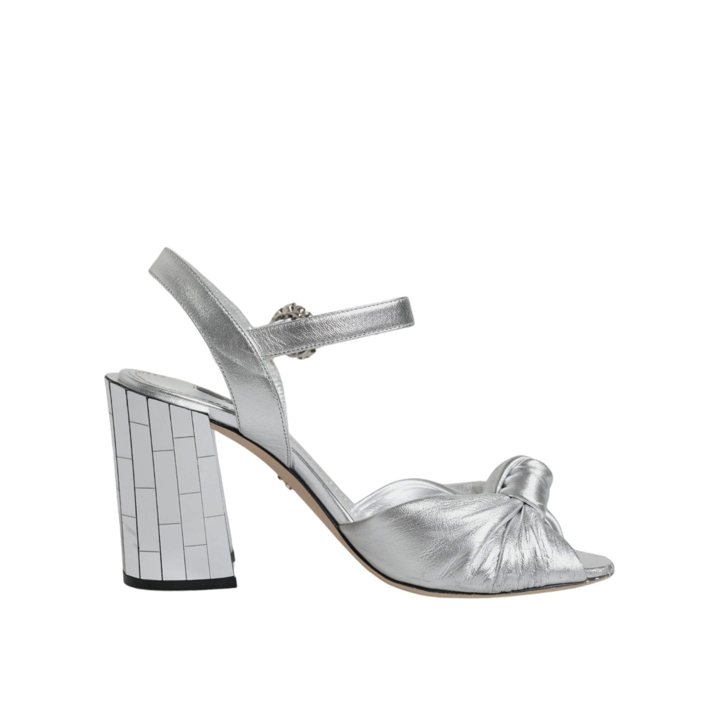 Dolce & Gabbana Silver Mirror Heels KEIRA Sandals Shoes