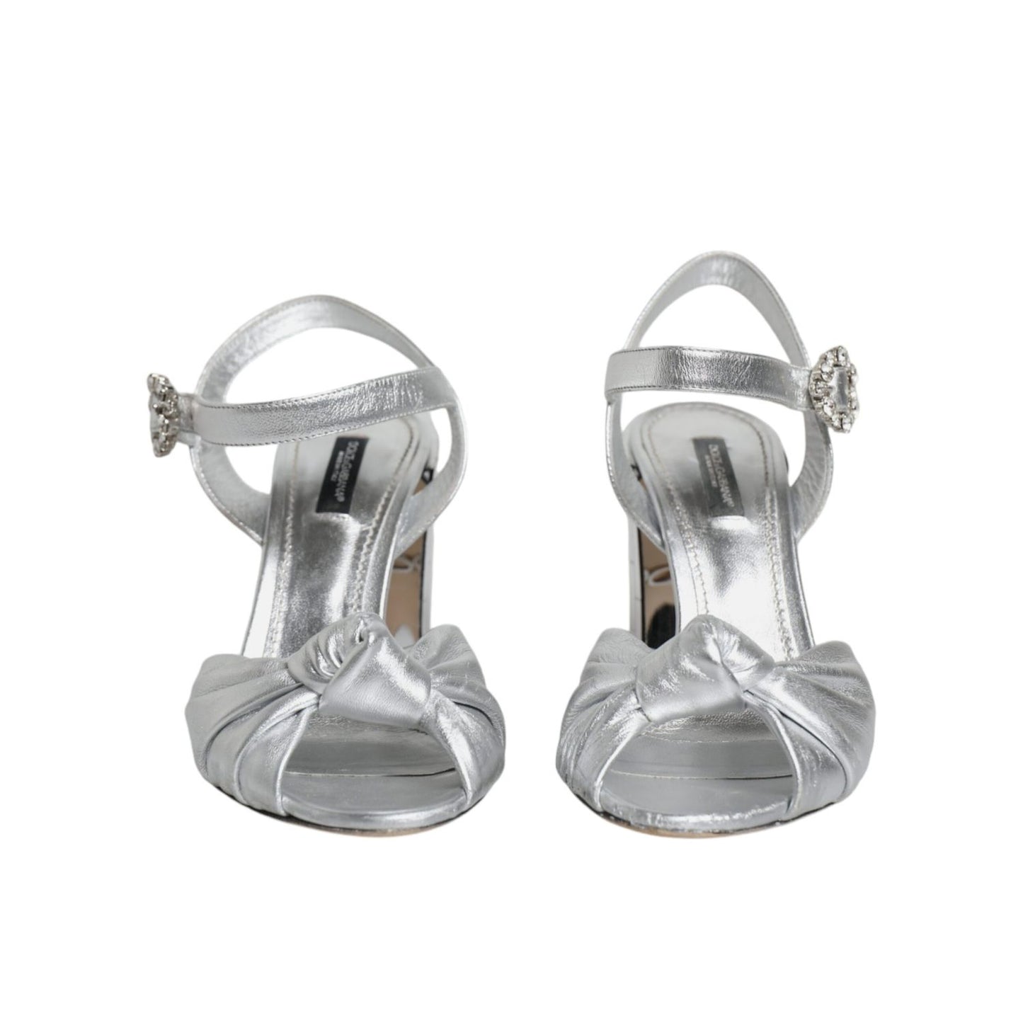 Dolce & Gabbana Silver Mirror Heels KEIRA Sandals Shoes