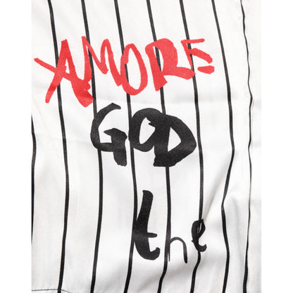 Dolce & Gabbana Tradizione Graffiti Print Oversized Men T-shirt