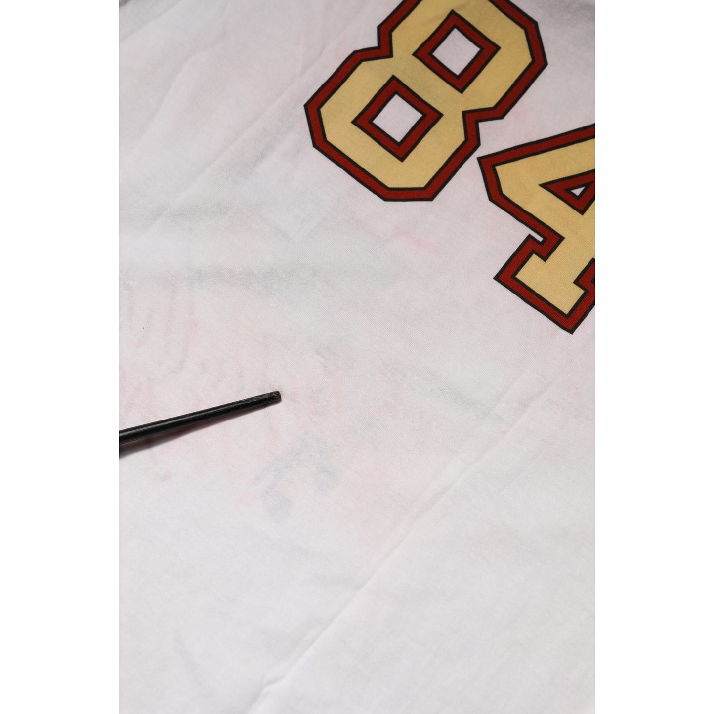 Dolce & Gabbana White Bring Me To The Moon Pin Up T-shirt Top