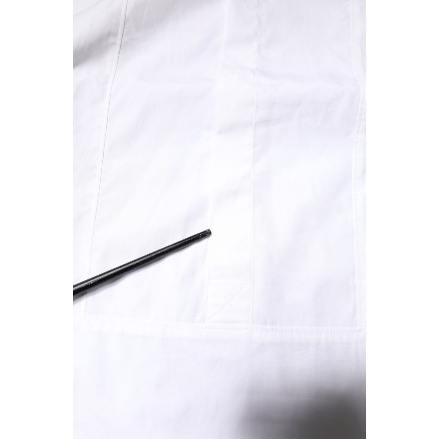 Dolce & Gabbana White Cotton Collared Dress Formal Shirt
