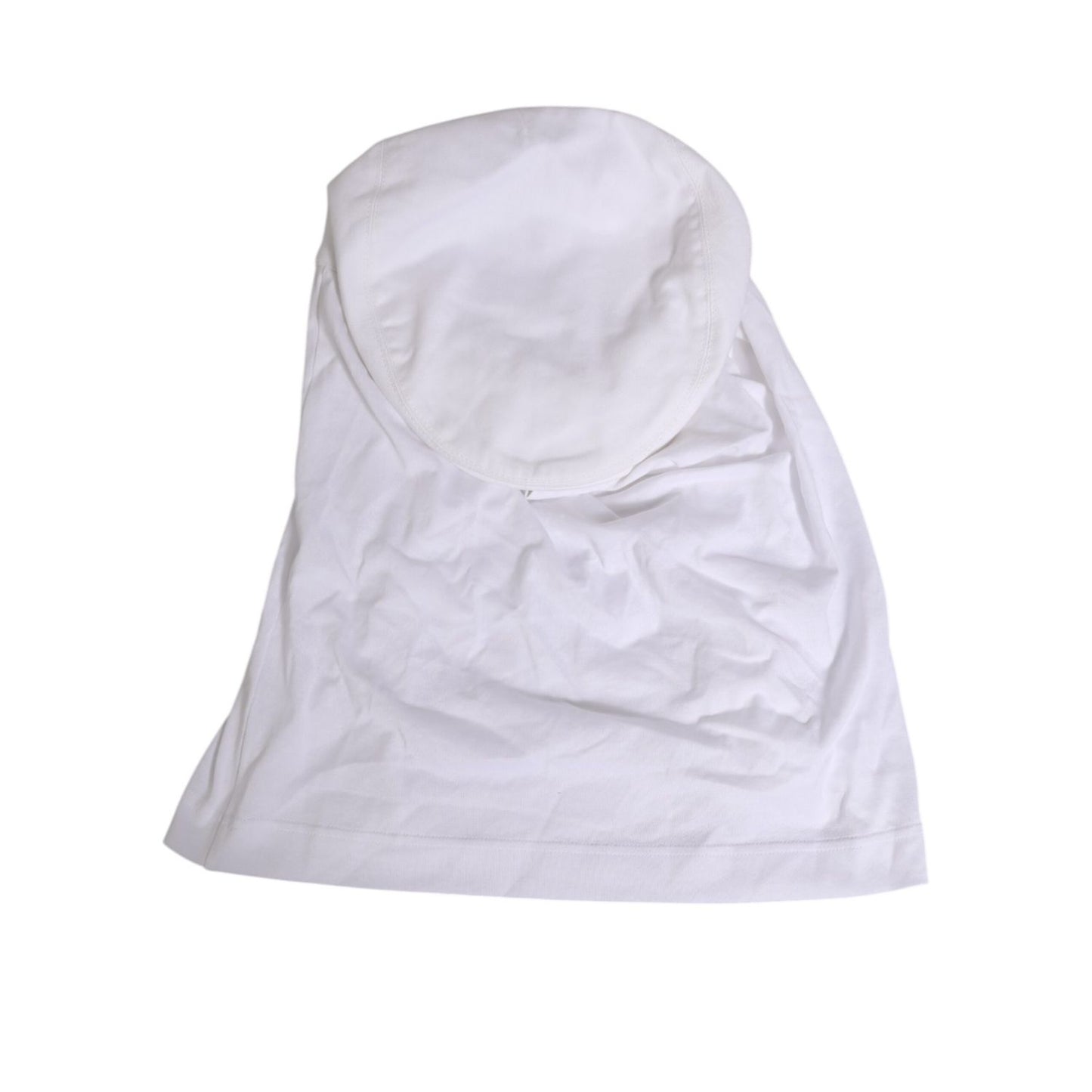 Dolce & Gabbana White Cotton DG Logo Plaque Baseball Balaclava Hat featuring full cotton coverage in white color.
