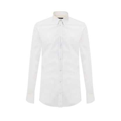 Dolce & Gabbana White Cotton Dress Shirt
