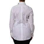 Dolce & Gabbana White Cotton Floral Embellished Shirt Top