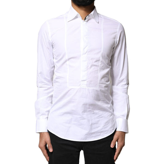 Dolce & Gabbana White Cotton Long Sleeves Formal Dress Shirt