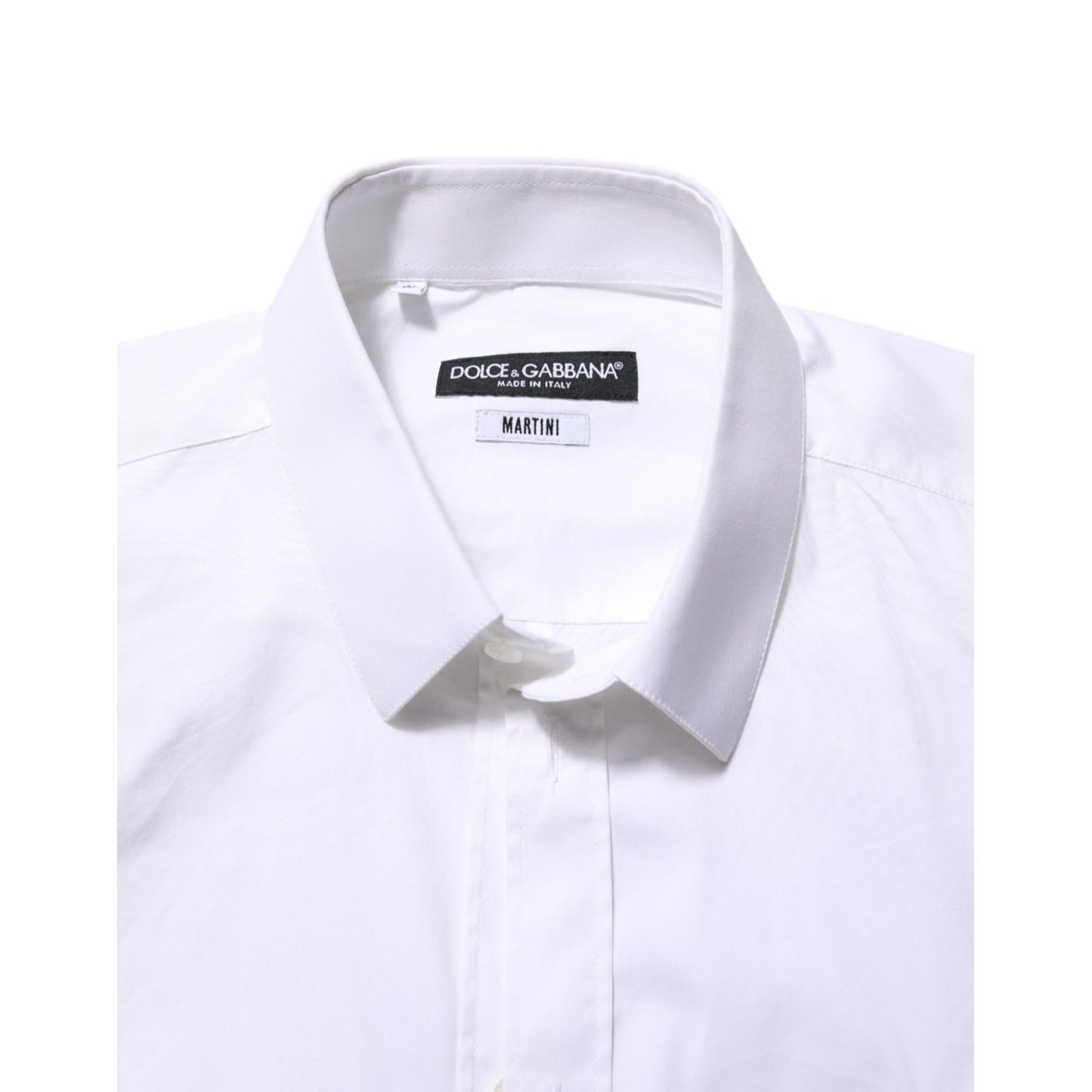 Dolce & Gabbana White Cotton MARTINI Formal Men Dress Shirt