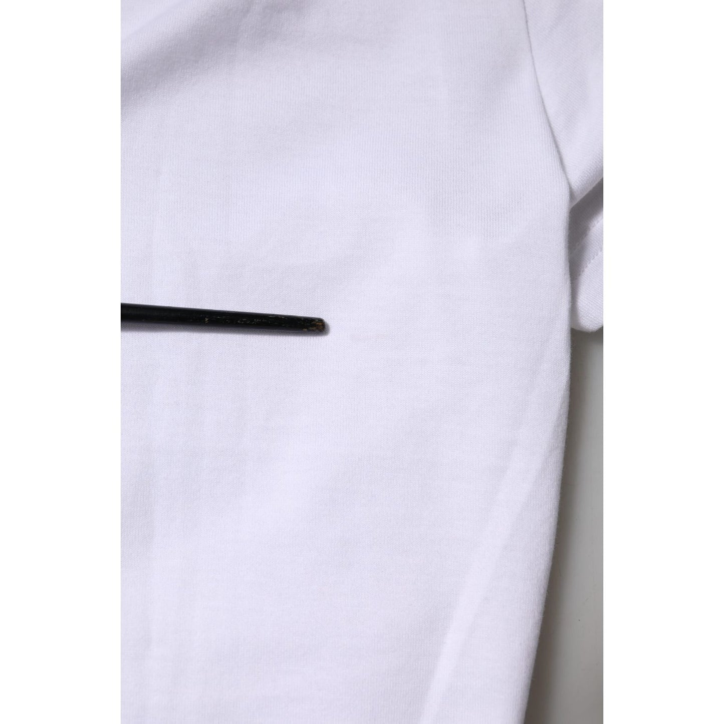 Dolce & Gabbana White Cotton Short Sleeve V-Neck Top T-shirt