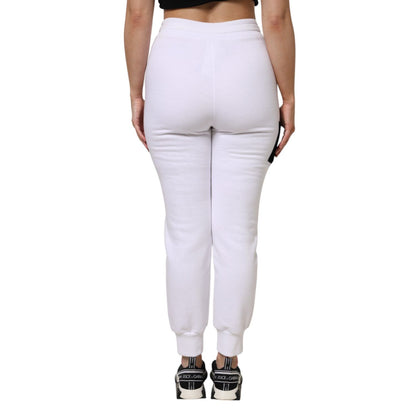 Dolce & Gabbana White Cotton Stretch Jogger Sweatpants Pants