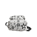 Dolce & Gabbana White DG Stars Print Nylon Travel Backpack Bag