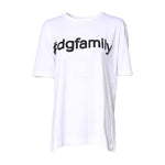 Dolce & Gabbana White #DGFamily Print Cotton Crew Neck T-shirt