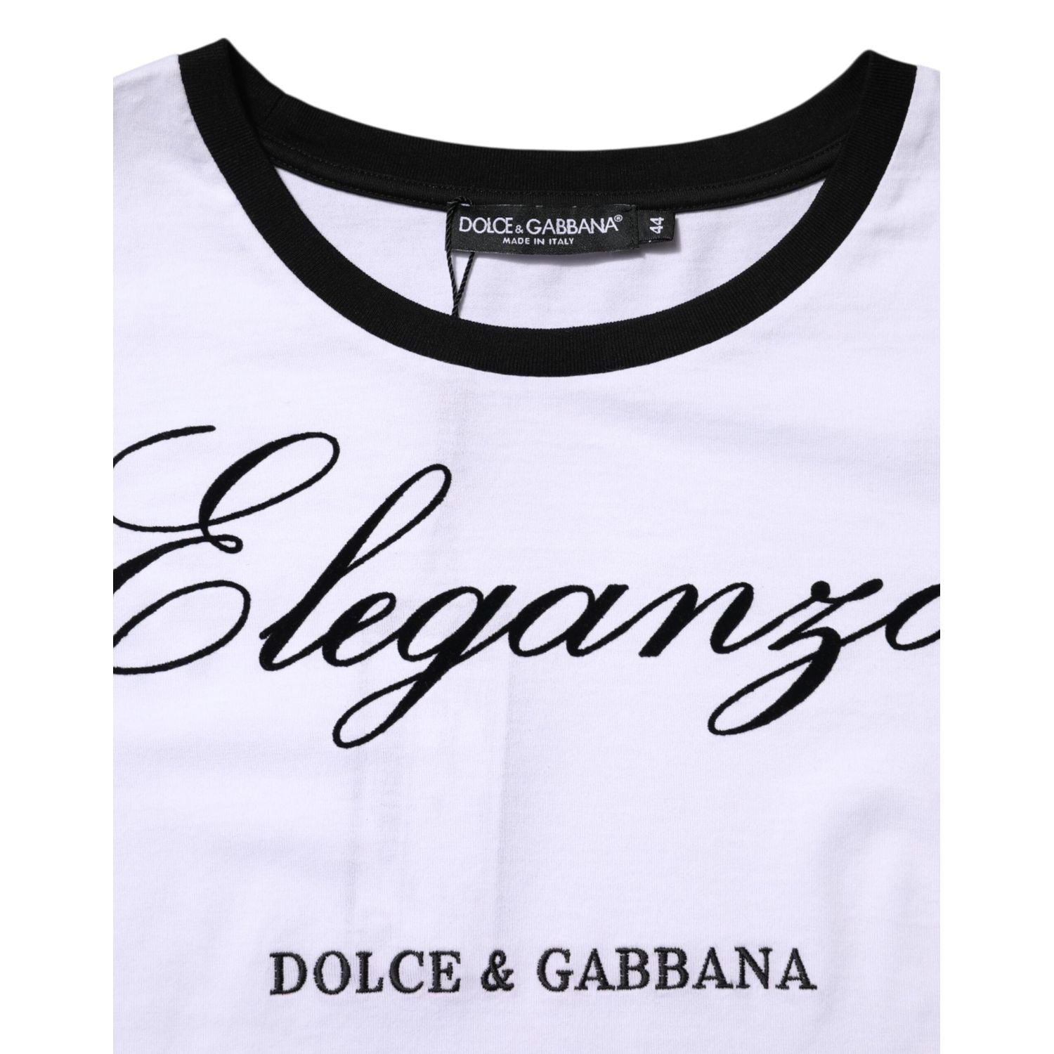 Dolce & Gabbana White Eleganza Cotton Crew Neck Tee T-shirt