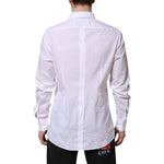 Dolce & Gabbana White GOLD Cotton Long Sleeves Formal Shirt