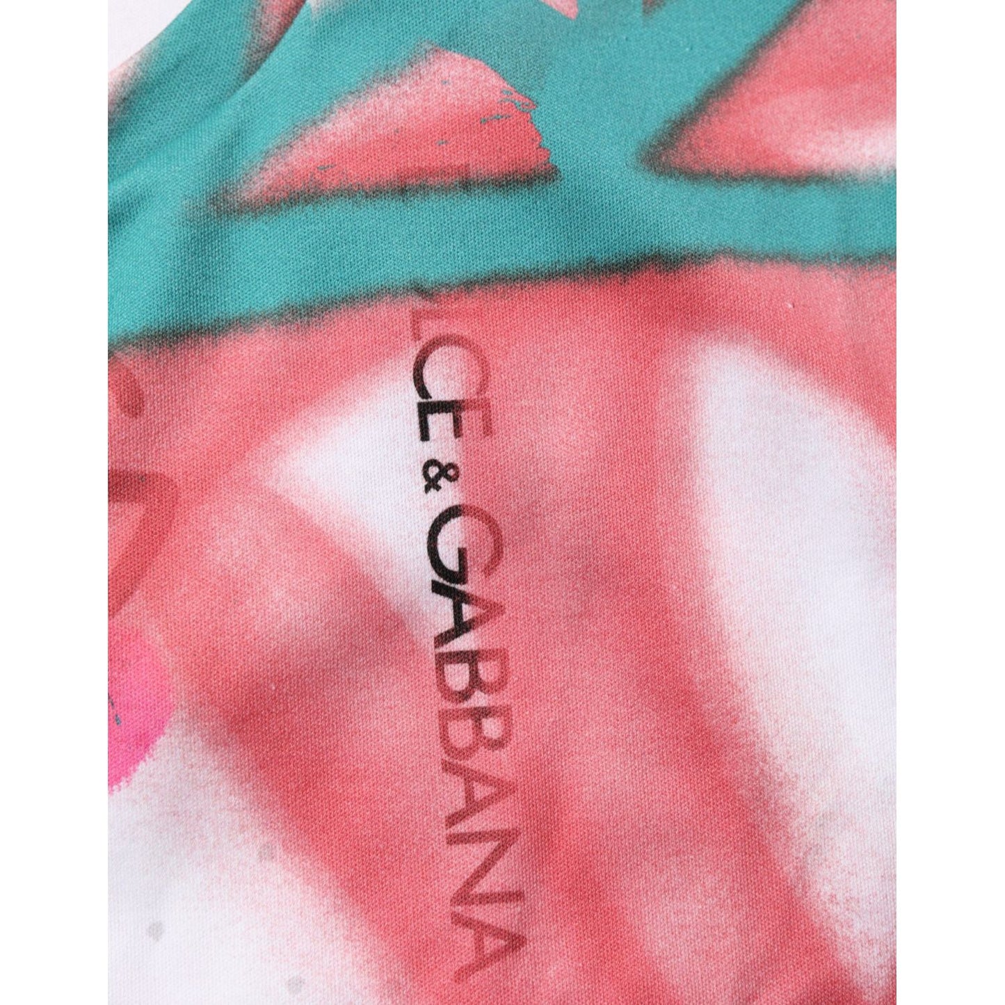 Dolce & Gabbana White Graffiti Crew Neck Short Sleeves T-shirt