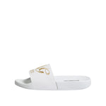 Dolce & Gabbana White Leather Slides Sandals Beachwear Shoes