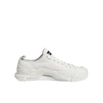 Dolce & Gabbana White Logo Graffiti Low Top Sneakers Shoes featuring a graffiti-style logo in black on white canvas with rubber sole.