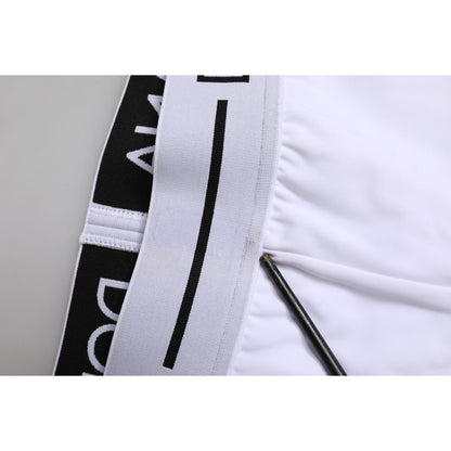 Dolce & Gabbana White Nylon Logo Waistband Boxer Brief Underwear