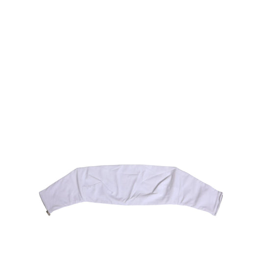Dolce & Gabbana White Nylon Strapless Corset Top Underwear showcasing minimalist design and elegance.
