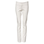 Dolce & Gabbana White Polyurethane High Waist Tapered Pants