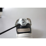Close-up of the Dolce & Gabbana White Silver Leather Sport DAYMASTER Sneakers with minor heel miscoloration.