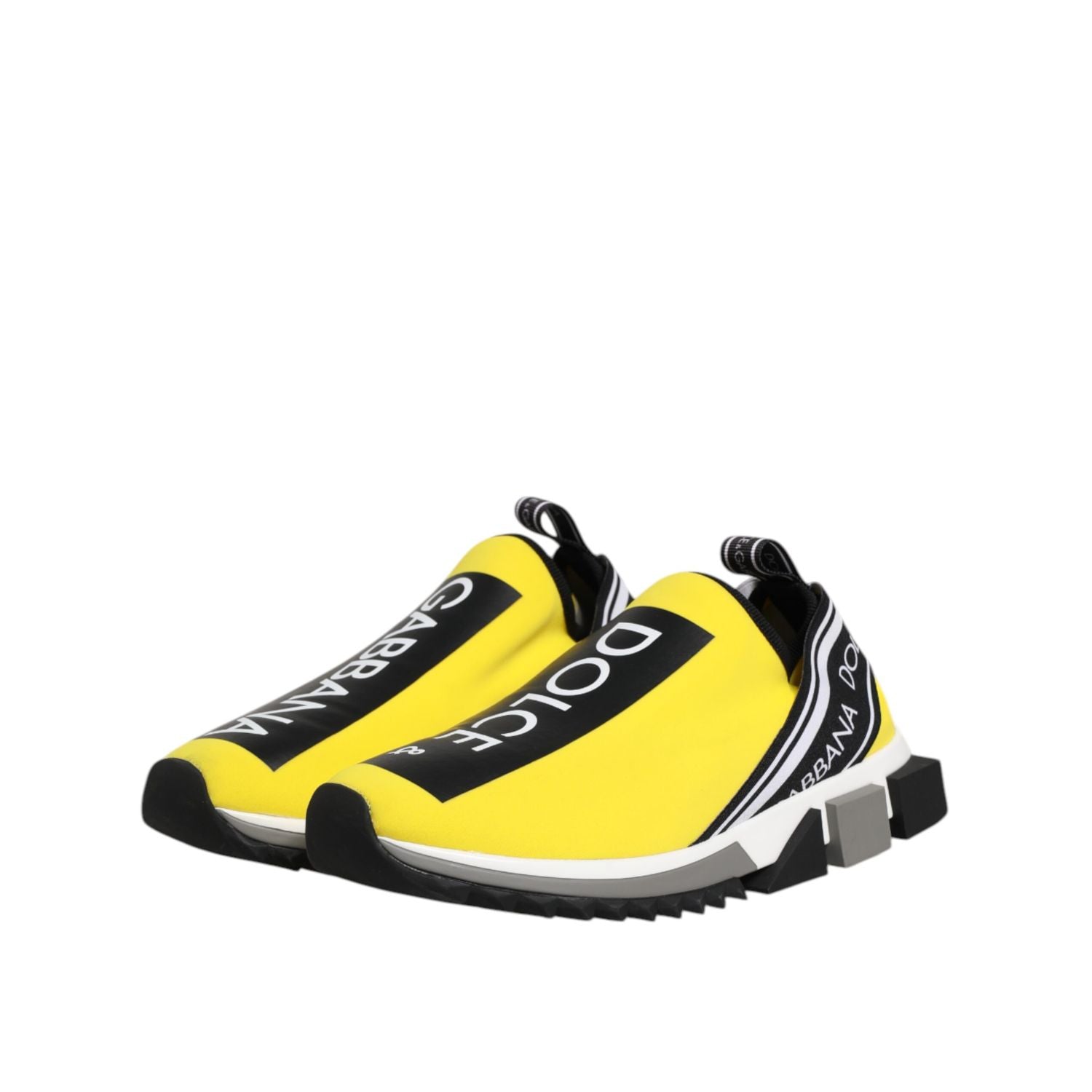 Dolce & Gabbana Yellow Logo Low Top Sorrento Sneakers Shoes