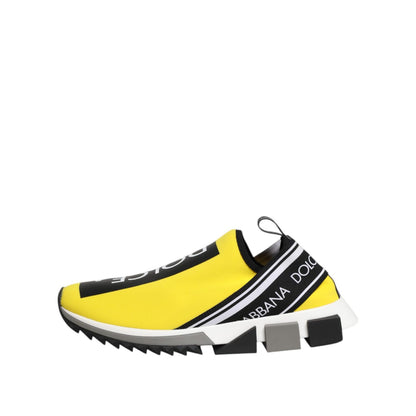 Dolce & Gabbana Yellow Logo Low Top Sorrento Sneakers Shoes