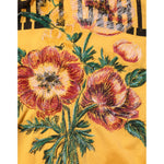 Dolce & Gabbana Yellow Secret Graden Floral Cotton Crew Neck T-shirt with floral print detail
