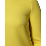 Dolce & Gabbana Yellow Viscose Acetate Mini Long Sleeve Dress