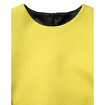 Dolce & Gabbana Yellow Viscose Acetate Mini Long Sleeve Dress