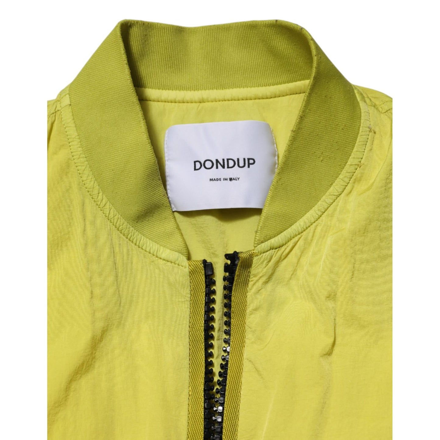 Dondup Yellow Polyamide Zipper Bomber Women’s Jacket