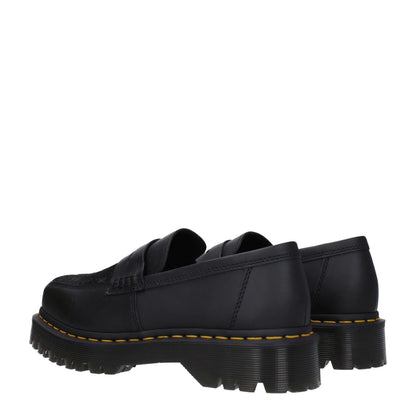 Dr. Martens Black Leather Slip-On Loafers