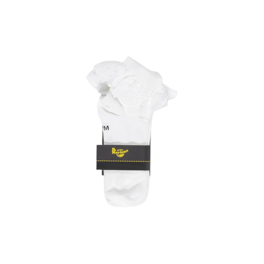 Alt Tag: Dr. Martens White Polyester Sock featuring women's socks from the Fall/Winter collection with a blend of polyester and cotton.