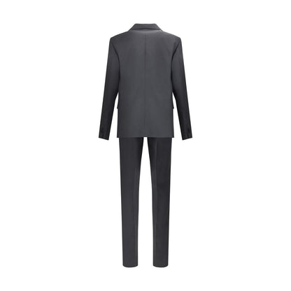 Back view of Dsquared² Black Fleece Wool Two-Piece Suit featuring tailored blazer and trousers.