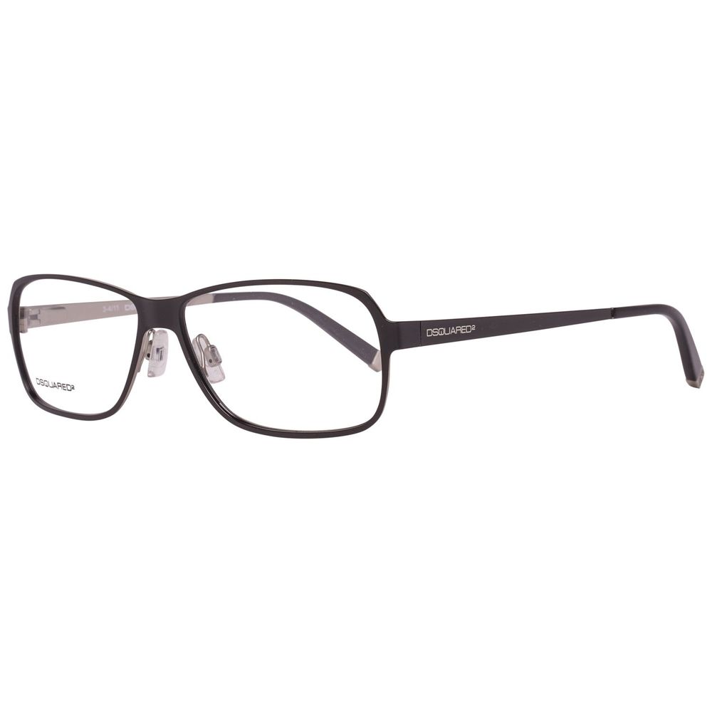Dsquared² Black Metal Glasses (Frames) DQ5057-002-56 for men, black metal, 56/13/140mm size, stylish and durable eyewear.