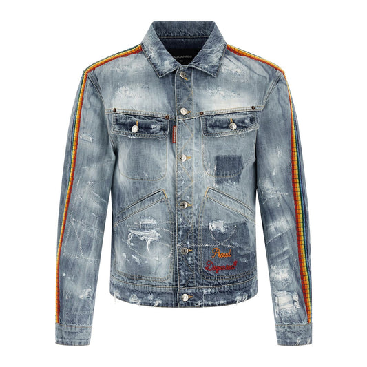 Dsquared² Blue Cotton Denim Jacket