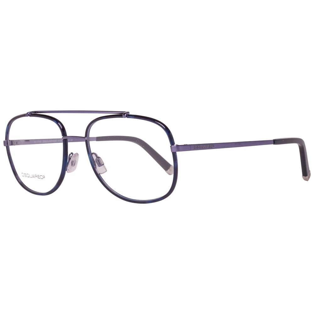 Dsquared² Blue Metal Glasses (Frames) with silicone strap and UV protection, DQ5073-092-53 model, 53/17/140 mm dimensions