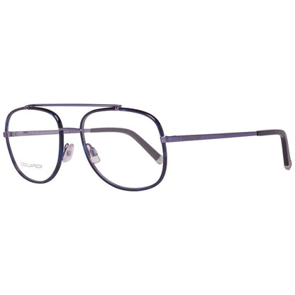 Dsquared² Blue Metal Glasses (Frames) with silicone strap and UV protection, DQ5073-092-53 model, 53/17/140 mm dimensions