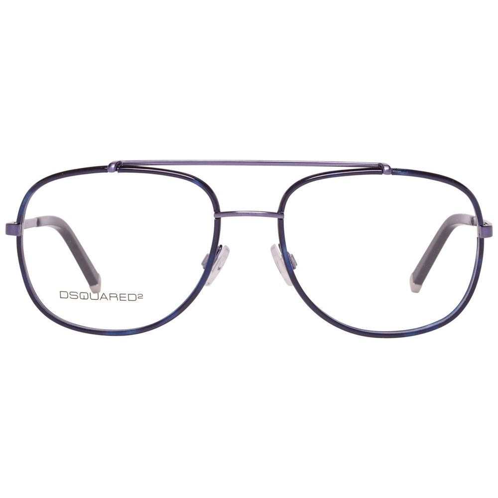 Dsquared² Blue Metal Glasses (Frames) with UV protection and silicone strap, model DQ5073-092-53.