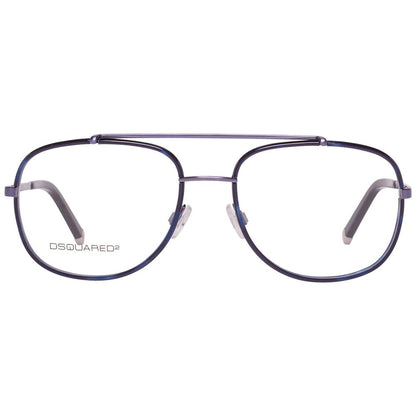 Dsquared² Blue Metal Glasses (Frames) with UV protection and silicone strap, model DQ5073-092-53.