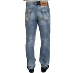 Dsquared² Blue Washed Straight Fit Men Casual Denim Jeans PAN74372-48