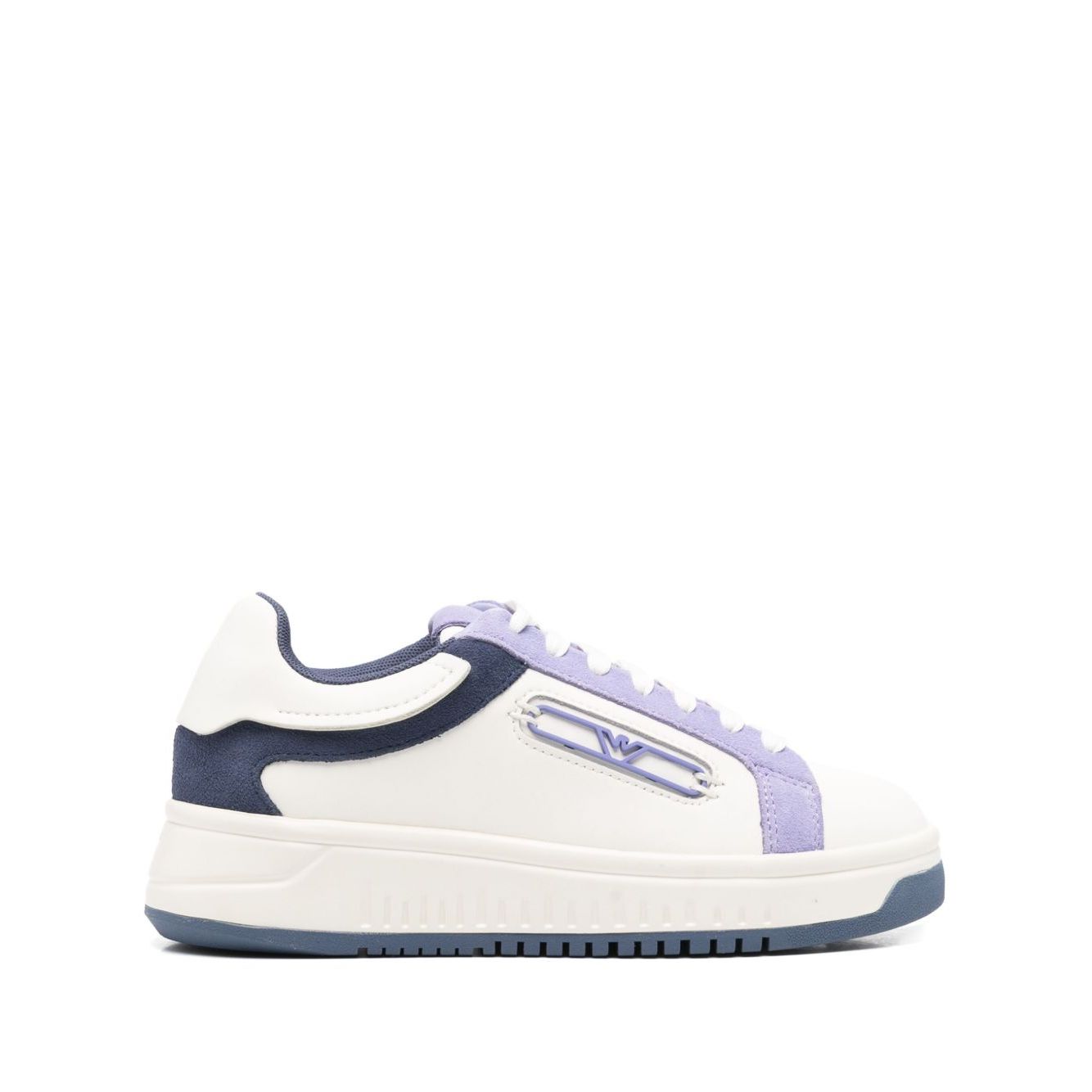 EMPORIO ARMANI EXCLUSIVE Emporio Armani Leather sneakers with suede details and eagle plate