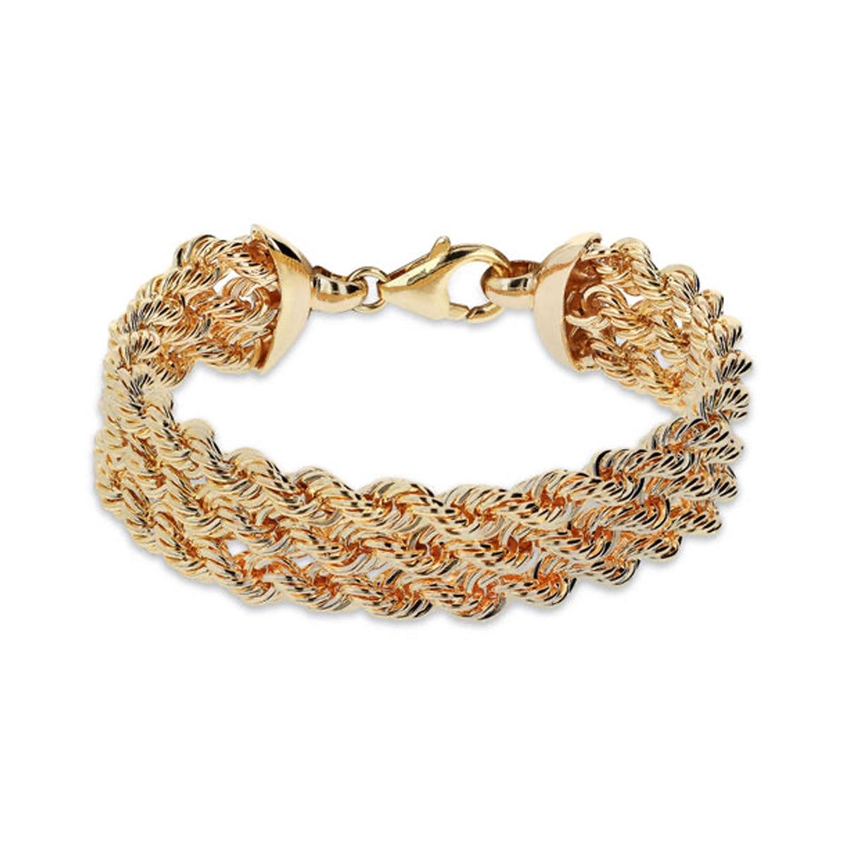 ETRUSCA JEWELS JEWELRY Mod. WSET00763.YG gold bracelet with woven design