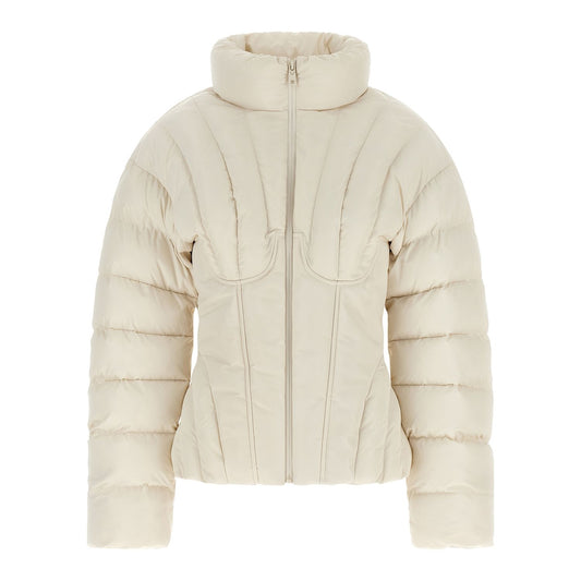 Elisabetta Franchi White Polyester Full-Length Jacket