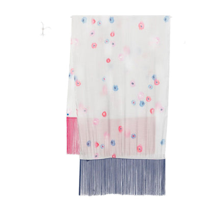 Emporio Armani floral print fringed scarf