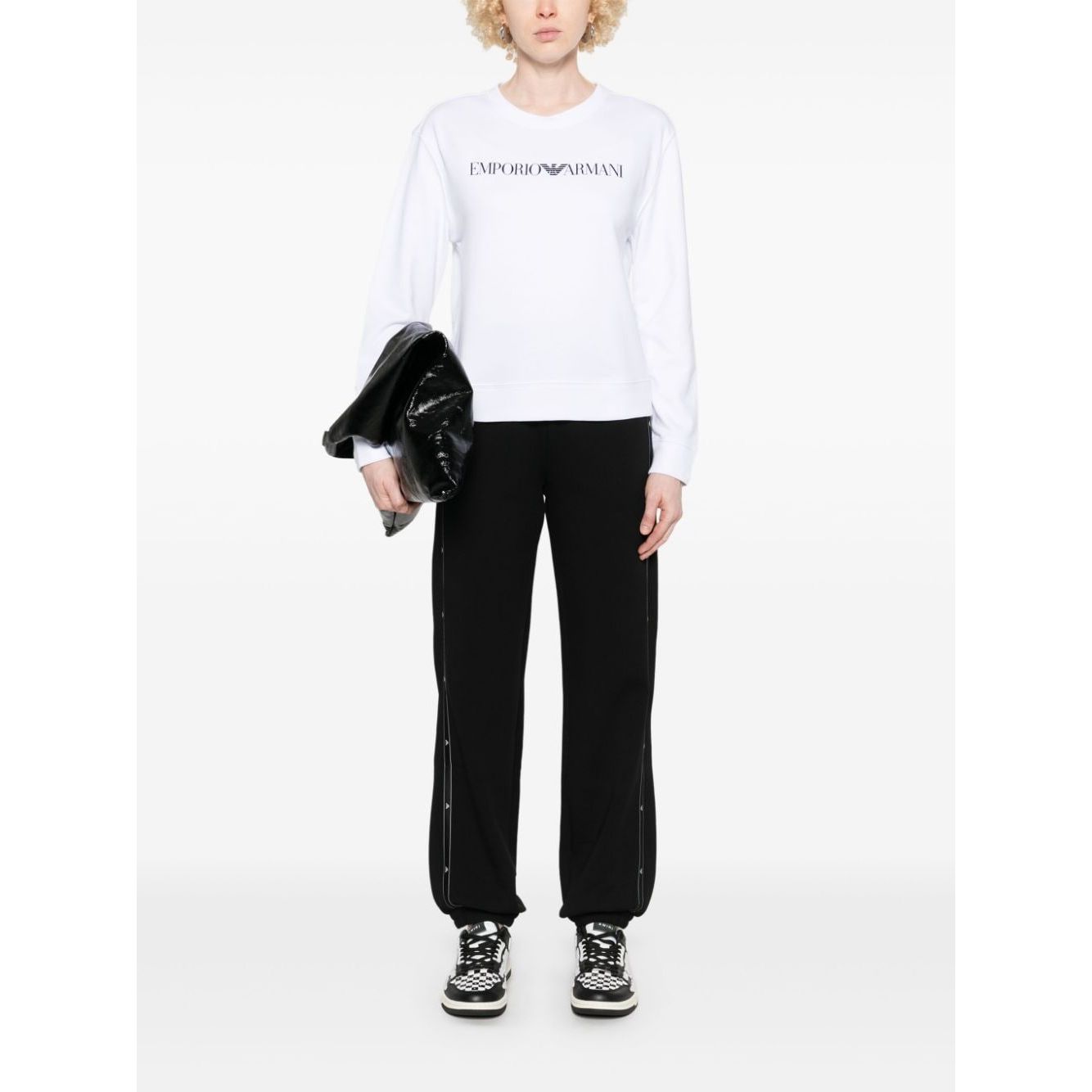 Emporio Armani logo-print organic-cotton Sweatshirt Topwear