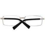 Ermenegildo Zegna Gold Men Glasses Frame, titanium full-rim design in gold, size 57-16-140, with branded case included.