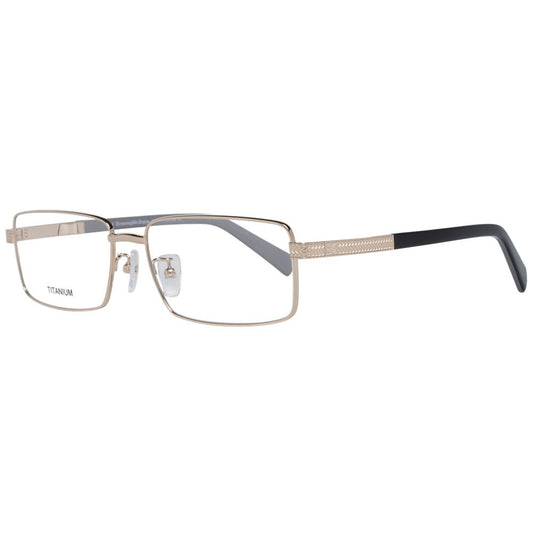 Ermenegildo Zegna Gold Men Glasses Frame, titanium, full-rim, 57-16-140 size with branded case included.