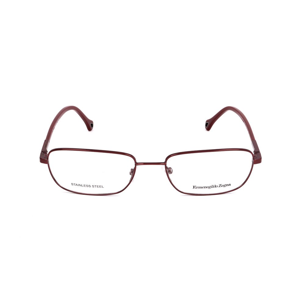 Ermenegildo Zegna Red Metal Frames eyeglasses with 53/17/140 mm measurements, unisex design in vibrant red metal material.